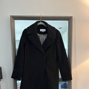 Calvin Klein Black Trench Coat Classic Elegance